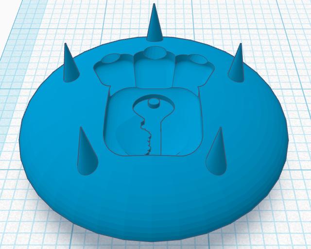 2002 Megablocks Dragon Crystalverse Key/Chestpiece Thingy 3D model thumbnail