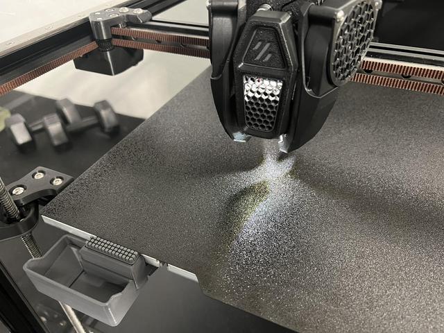 Front attached silicone Nozzle Scrubber with Little Bucket for Voron Trident 3D model thumbnail