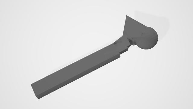 Dummy 13 abstract weapon 3D model thumbnail