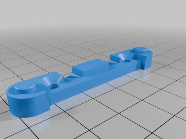Carson X10EB Suspension Arm Holder Mount front 3D model thumbnail