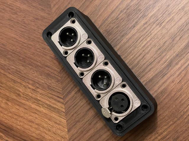 Neutrik D-Series Project Box (4-Port) 3D model thumbnail