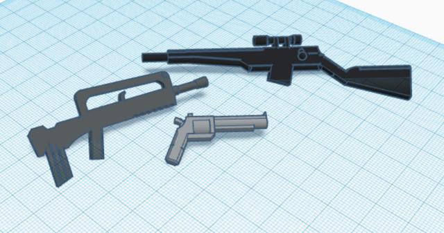 dummy 13 gun pack #6 3D model thumbnail