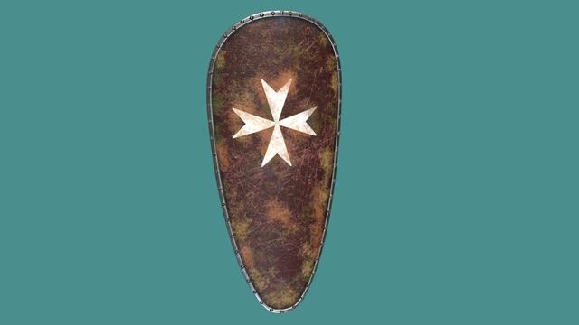 Medieval Shield - Knight Hospitaller 3D model thumbnail