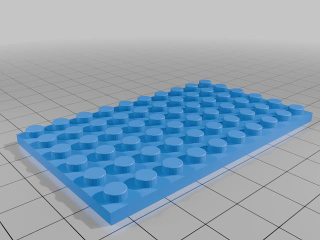 Lego compatible 6x10 Plate 44237 3D model thumbnail