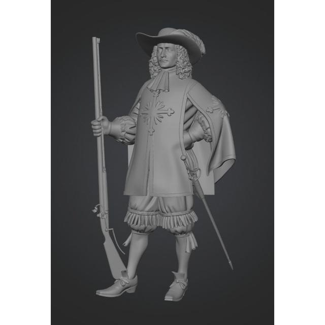Royal Musketeer 3D model thumbnail