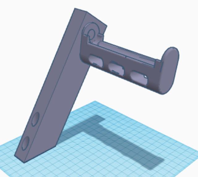 Elegoo Neptune 2 Filament Spool Holder 3D model thumbnail