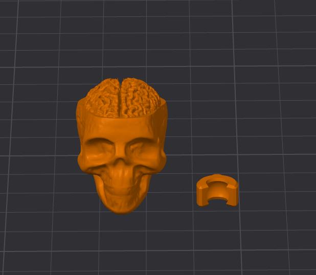Dummy 13 Skull Head with exposed brain 3D model thumbnail