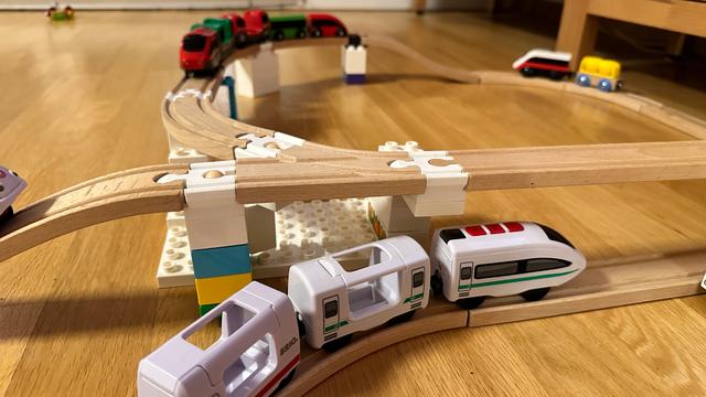 Duplo - Brio, IKEA, Wooden Train adapter - Remix 3D model thumbnail