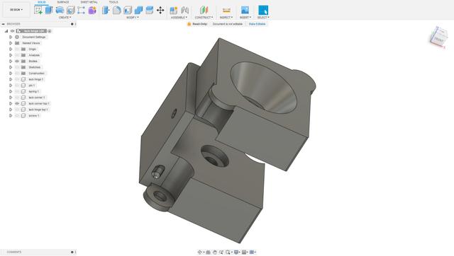 Lack Enclosure Double-sided Hinge Blocks 3D model thumbnail
