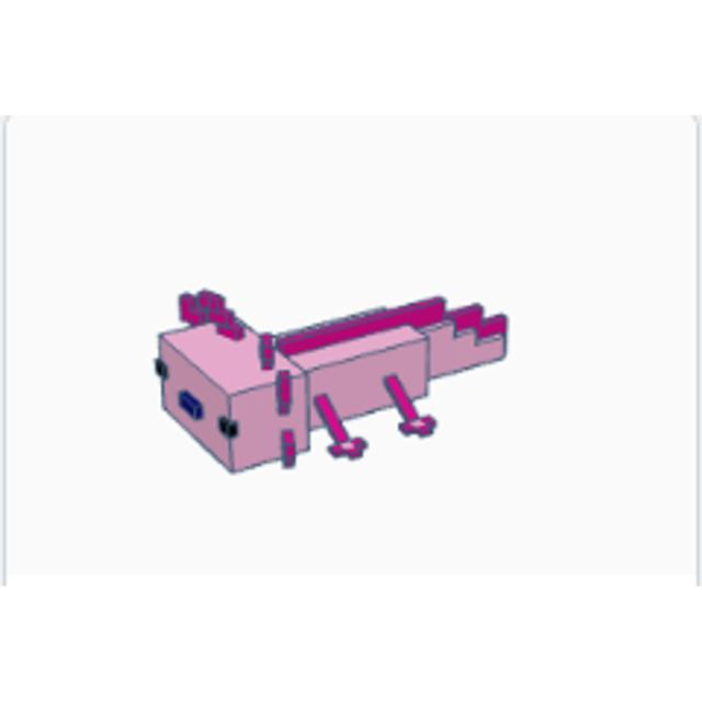 Minecraft Axolotl 3D model thumbnail