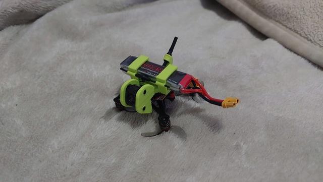Camera and battery mount/canopy for DJI o4 pusher toothpick 3D model thumbnail