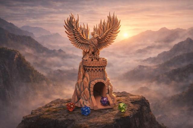 Phenix Dice Tower_Get 70 Dice Towers on PATREON 3D model thumbnail