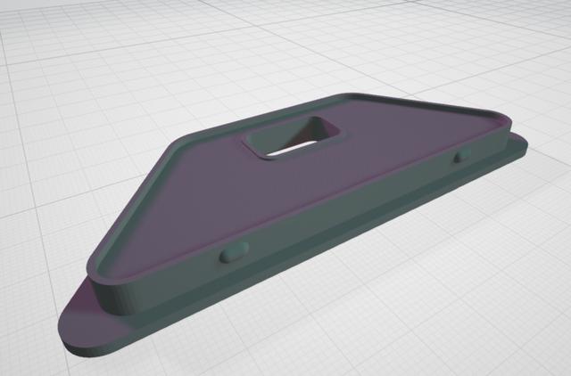 Smartphone holder hole cover for VW car- Thick - Tampa suporte celular VW BR - Saveiro/gol/virtus/polo/up/voyage 3D model thumbnail