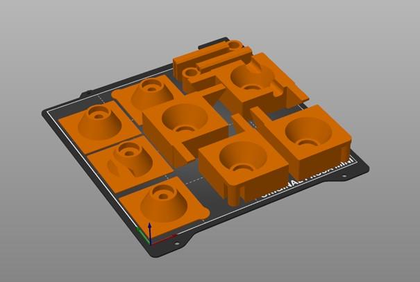 Enclosure TOP & BOT Parts, Rearranged for Prusa MINI (.stl) 3D model thumbnail