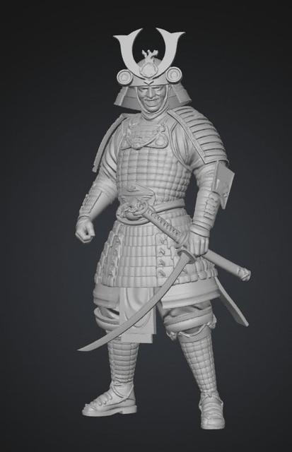 Golden Crest Samurai 3D model thumbnail
