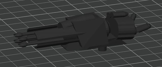 Transformers AOTP Brawl Quad-Barrel Gun 5mm 3D model thumbnail