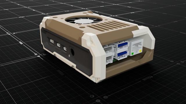 Raspberry Pi 4 Modular Case - Remix 3D model thumbnail