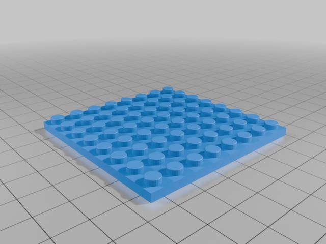 Lego compatible 8x8 Plate 41539 3D model thumbnail