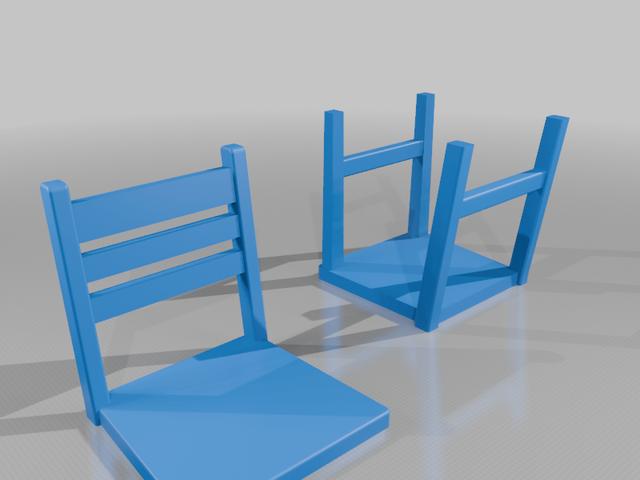 Basic Chair Split print 3D model thumbnail