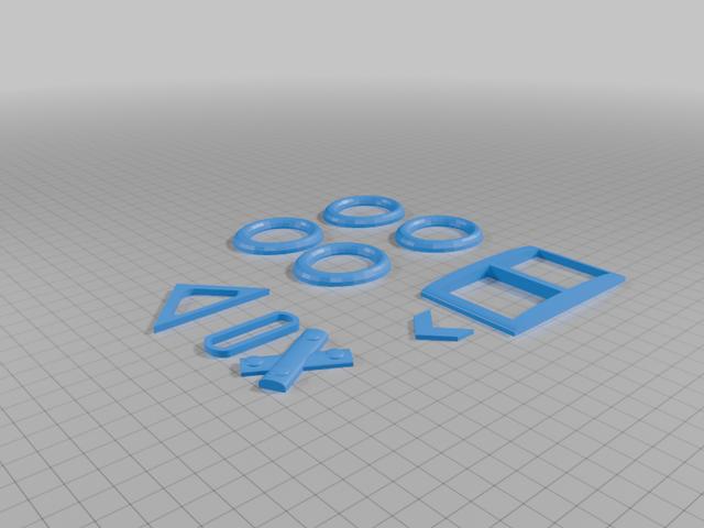 Jinx accesories for the top. Arcane cosplay 3D model thumbnail