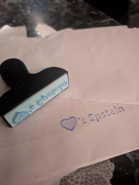 Trump loves Epstein money stamp 3D model thumbnail