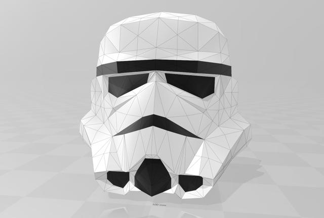 lowpoly mask stormtrooper 3D model thumbnail