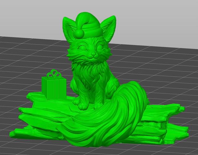 Cute (Christmas) Fox 2 REMIX! 3D model thumbnail