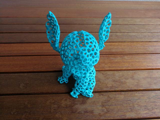 Stitch voronoi piggy bank 3D model thumbnail