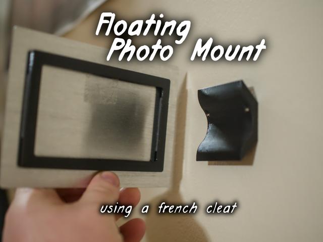 Floating Photo Mounting System (French Cleat) 3D model thumbnail