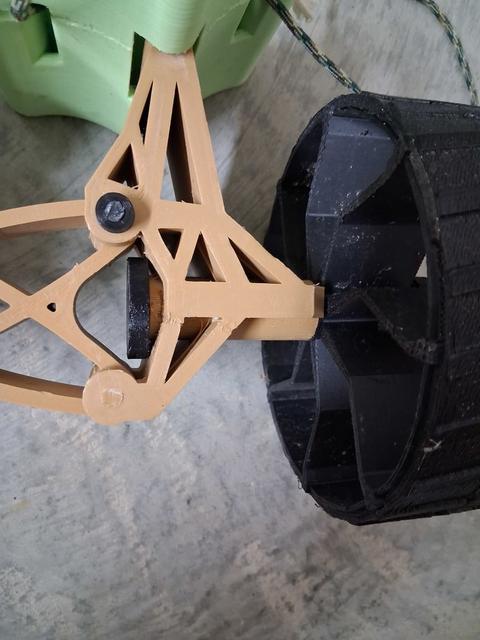 Kayak cart arm bracket 3D model thumbnail