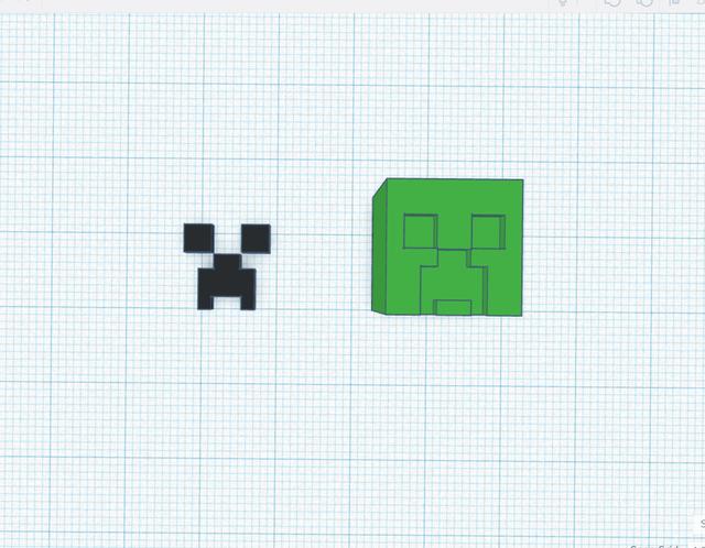 Dummy 13 Minecraft Creeper Head 3D model thumbnail