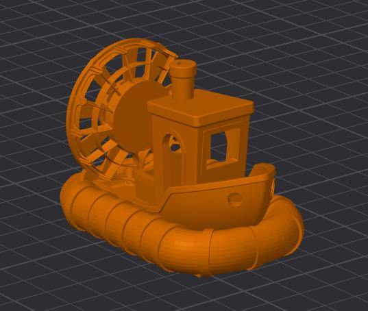 Airboat Benchy 3D model thumbnail