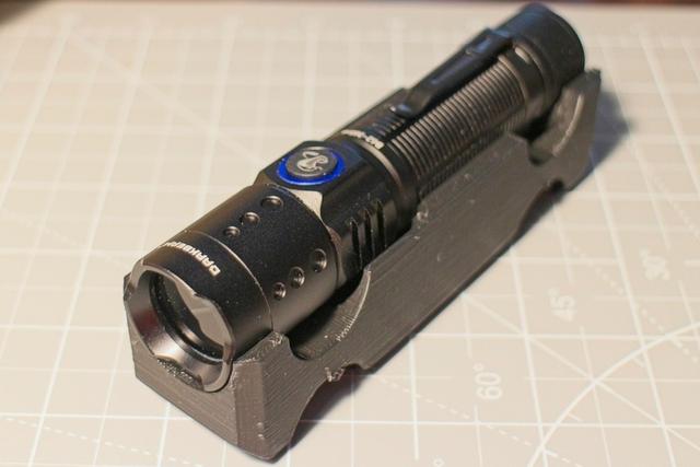 Mount for a DARKBEAM 365nm UV Flashlight  3D model thumbnail