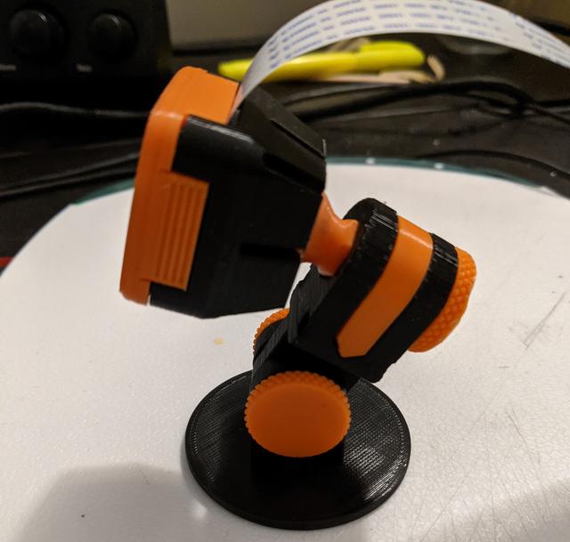 Articulating Raspberry Pi Camera Mount Base 3D model thumbnail