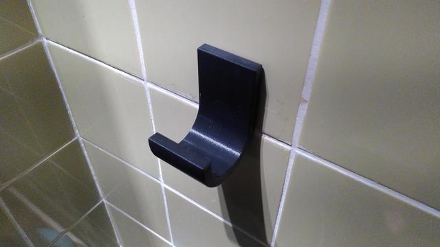 Towel- or cellphone holder/hook with wallmount 3D model thumbnail