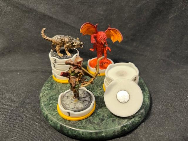 Gloomhaven Magnetic Numbered Miniature Base Markers 3D model thumbnail