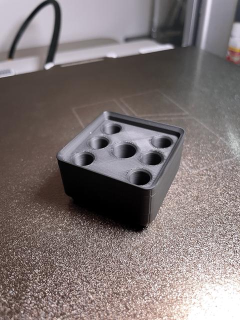 Gridfinity Pinecil Threaded Insert Tips Holder 3D model thumbnail