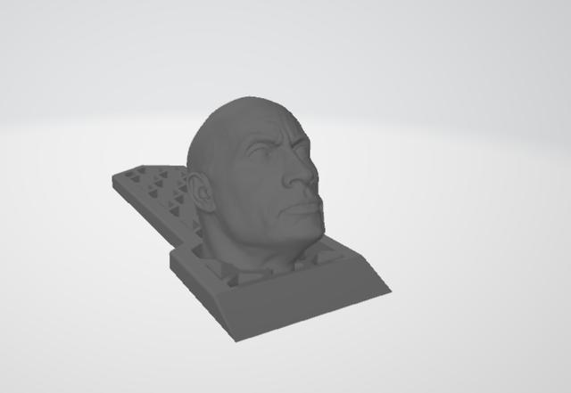 HexScraper The Rock Printbed scraper 3D model thumbnail