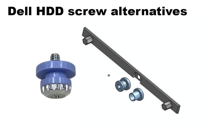 Dell 3.5" HDD screw Pro Slim Plus QBS1250 3D model thumbnail