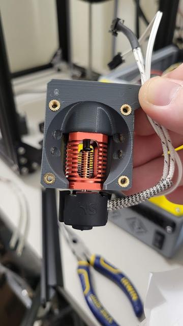 E34M1/EVA 3 Dragon Hotend Mount 3D model thumbnail