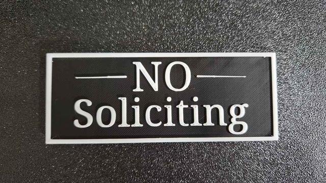 No Soliciting Sign - 1 Combined Part 3D model thumbnail