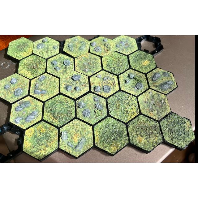 Gloomhaven MagHex Ground Tiles with Rocks 3D model thumbnail