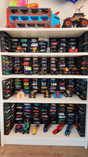 Hot Wheels Wall Mounted Shelf different Versions 3D model thumbnail