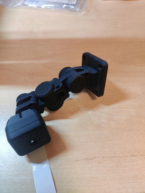 Articulating Raspberry Pi Camera QR Mount for Ender 3 v2 3D model thumbnail