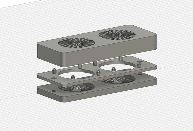 Exhaust Fans for Prusa Lack Enclosure v2 3D model thumbnail