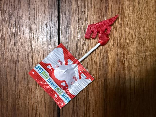 Mini Flexi Rex Valentine Sucker Holder, No Supports 3D model thumbnail