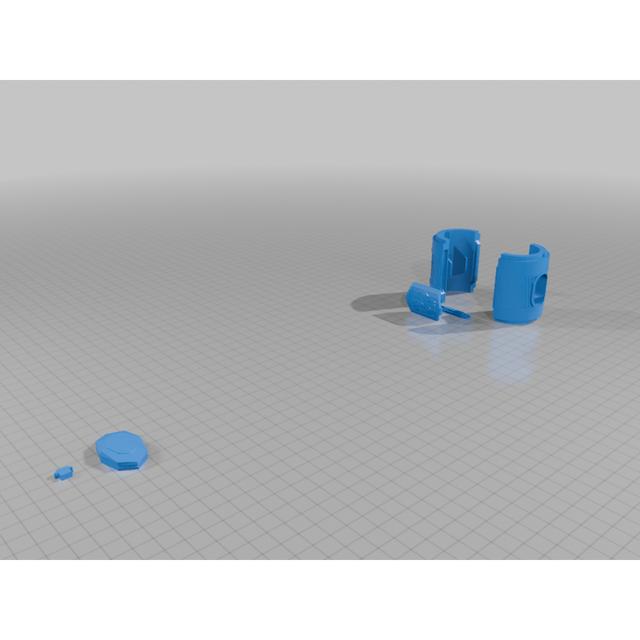 Black Panther Lightsaber End Switch Fixed 3D model thumbnail