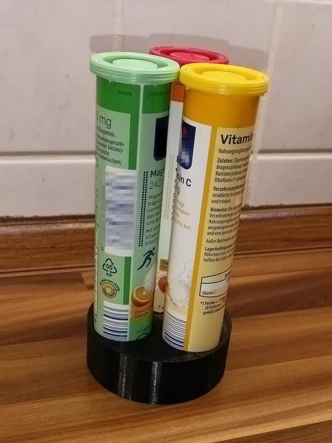 Vitamintabletten Ständer - Vitamin Pill Holder 3D model thumbnail