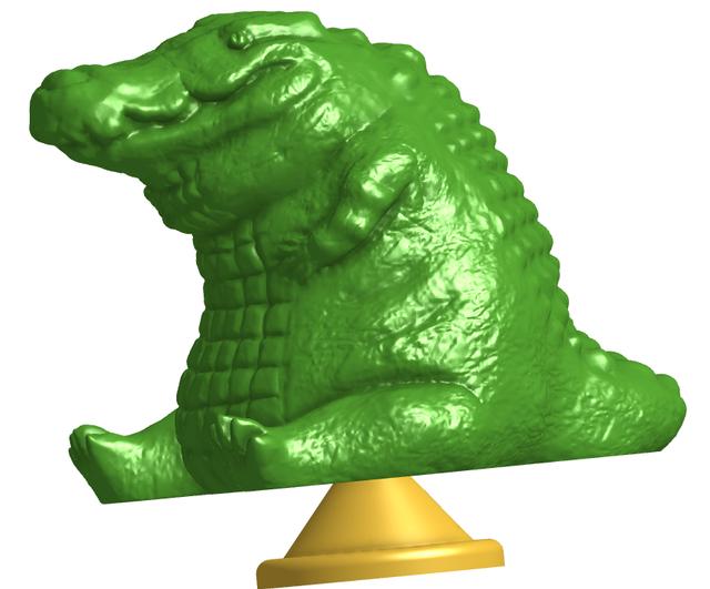 Chubby Croc Charm 3D model thumbnail