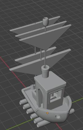 Flying Benchy 3D model thumbnail